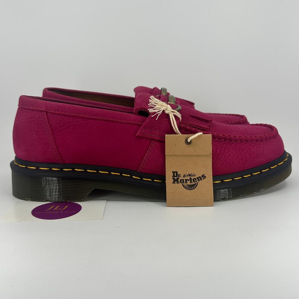Dr. Martens Adrian Snaffle Fuchsia Pink Horsebit Kiltie Loafers Size 11 M/ 12 W